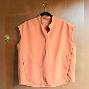 Figs Womens Rafaela top & Zamora jogger pant in sunset orange